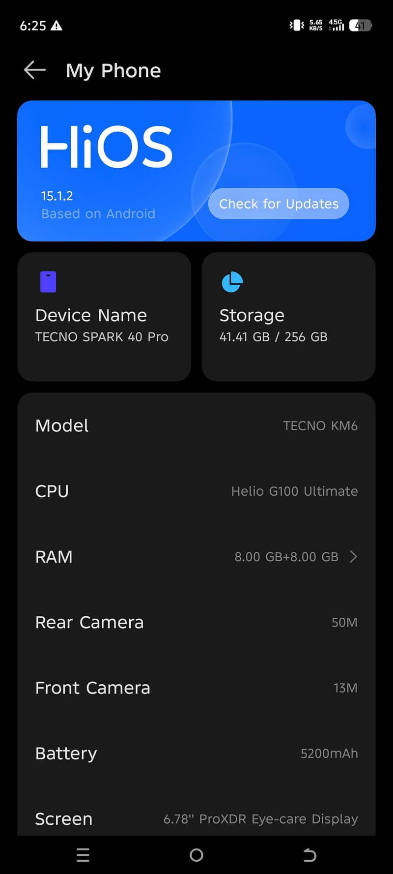 Tecno Spark 40 pro 1