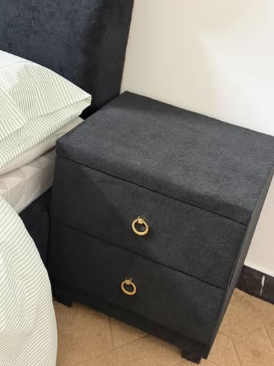Modern Queen Bed with 2 Side Tables | Almost New | Bedroom Furniture