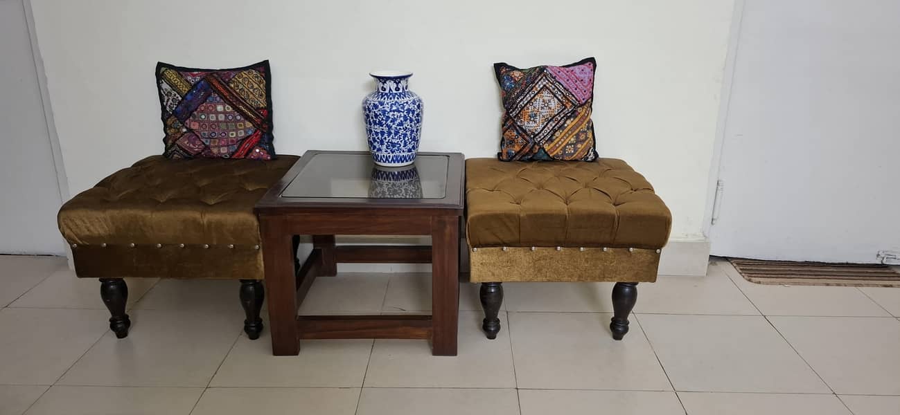 ottomon stools set 2