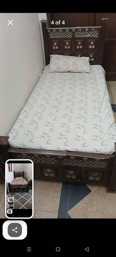 single bed wooden ka