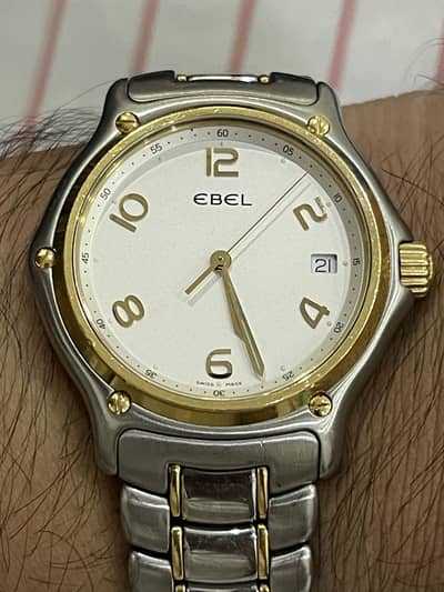 EBEL 1911 QUARTZ 18k gold watch 38mm