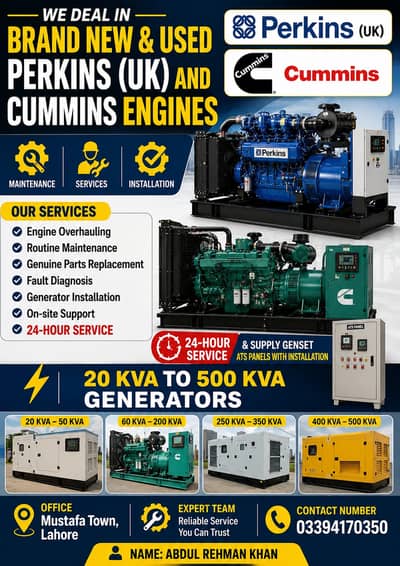 100kva Generator's (Brand New, Slightly Used and Refurbished)