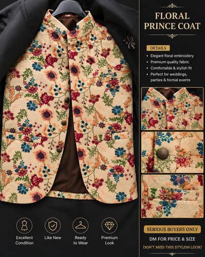 FOR SALE – Premium Floral Prince Coat 