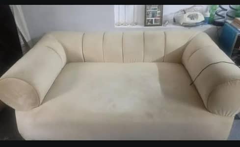5 seater sofa with cushions and 3 seater sofa cover in brown colour