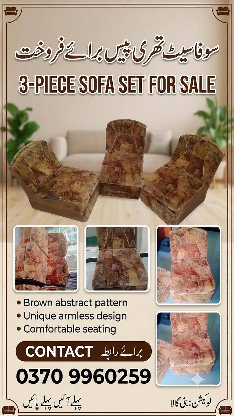 3piece sofa set 0