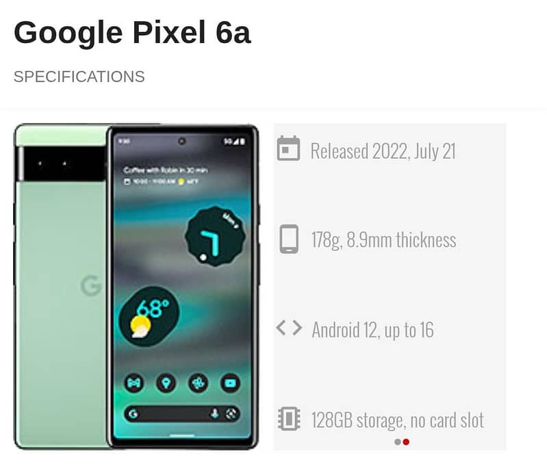 Google Pixel 6a 0