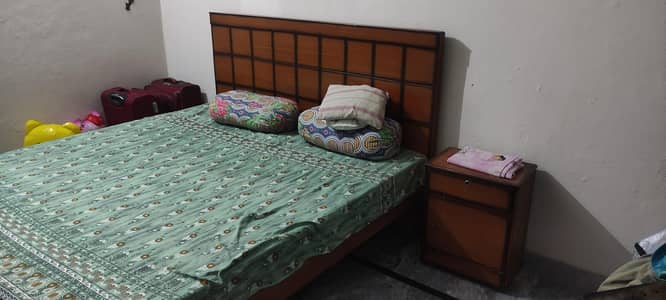 Double bed with side tables + matteress(if needed)
