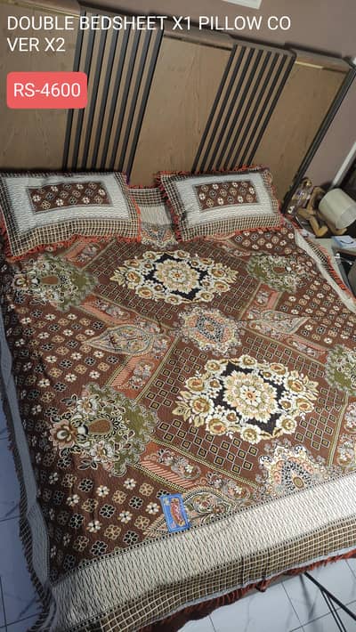 2 Fancy Multani Bed Sheet Set