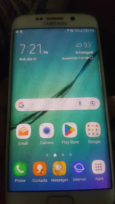 s6edge l c d damage nahe bt condition normal hai bord p t a nahe jisy