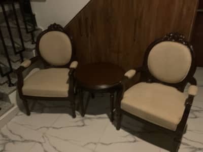 Bedroom chair and table