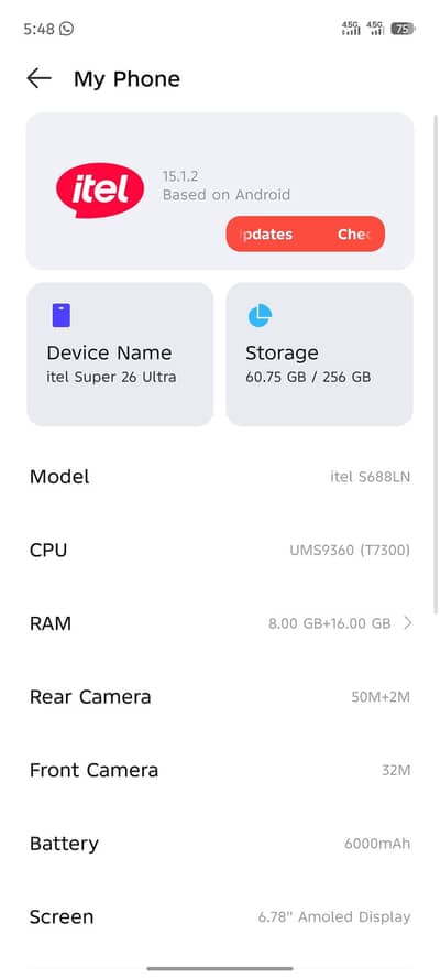 Itel Super 26 ultra
