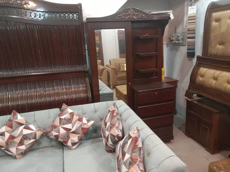 bed dressing side  table full solid wooden 1