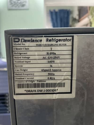 Dawlance Refrigerator | Energy Saver | 2 months used only