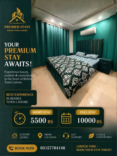 Luxury Apartment for Rent in Bahria Town Lahore | Daily Basis Only Rs 5500