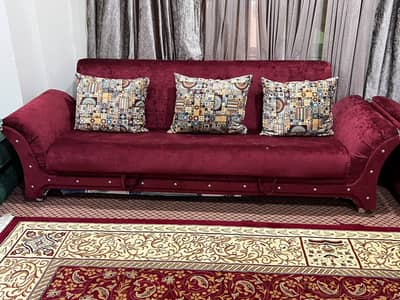 Luxury 7 Seater Designer Sofa Set  – sofs cum bed- Excellent Condition
