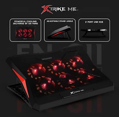Xtrike Me Fn811 Laptop Cooling Pad 6 Fans 2 Usb Ports