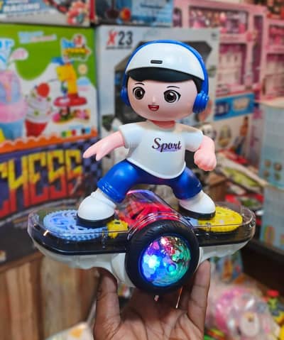 *Shou Balanced Car Toy, Musical LED Light-Up Stunt Scooter Toy For Kid