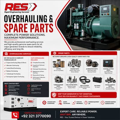 Diesel Generator Repair & Maintenance | Original Spare Parts Supplier