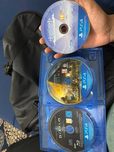 Ps4 games (Assassin creed origins, Horizon zero dawn, Diablo)