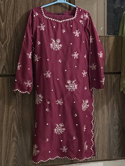 Batik lawn 3pc suit embroidered