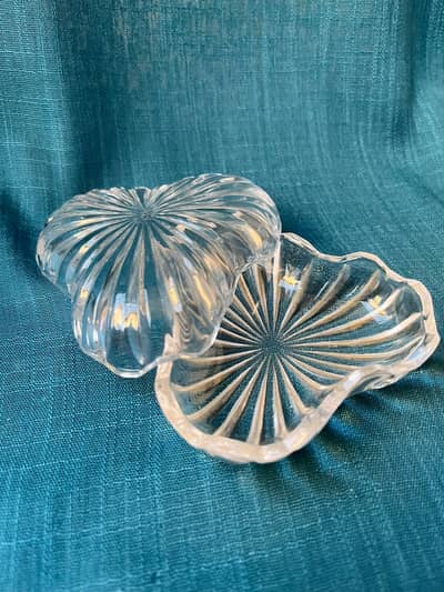 Crystal Clover-Shaped Lidded Dish