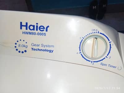 Haier washing machine twin tub model number HWM80-000S