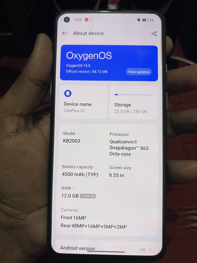 One plus 8t 1