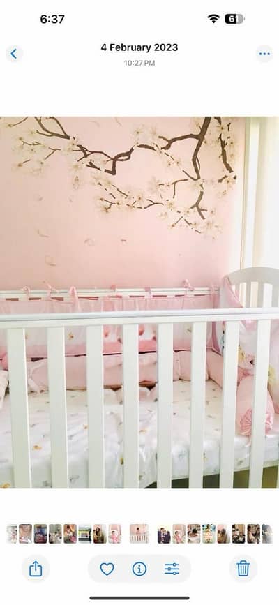 New Baby Cot with Soft Mattress – Excellent Condition