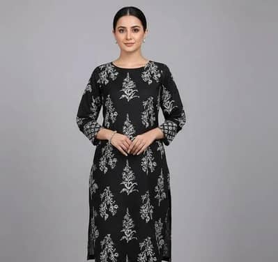 women black printed 2 piece suit micro polo cotton