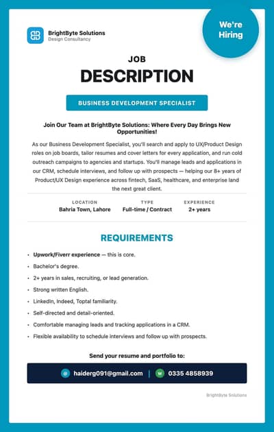 Business Development Specialist