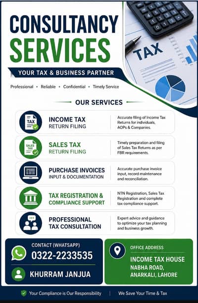 Sales Tax and Income Tax Consultancy