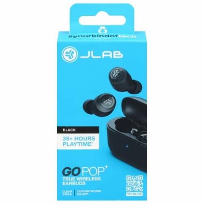 JLab Go Pop+ Air Buds 2 Days Countinus Backup (USA BRAND)CAME FROM USA