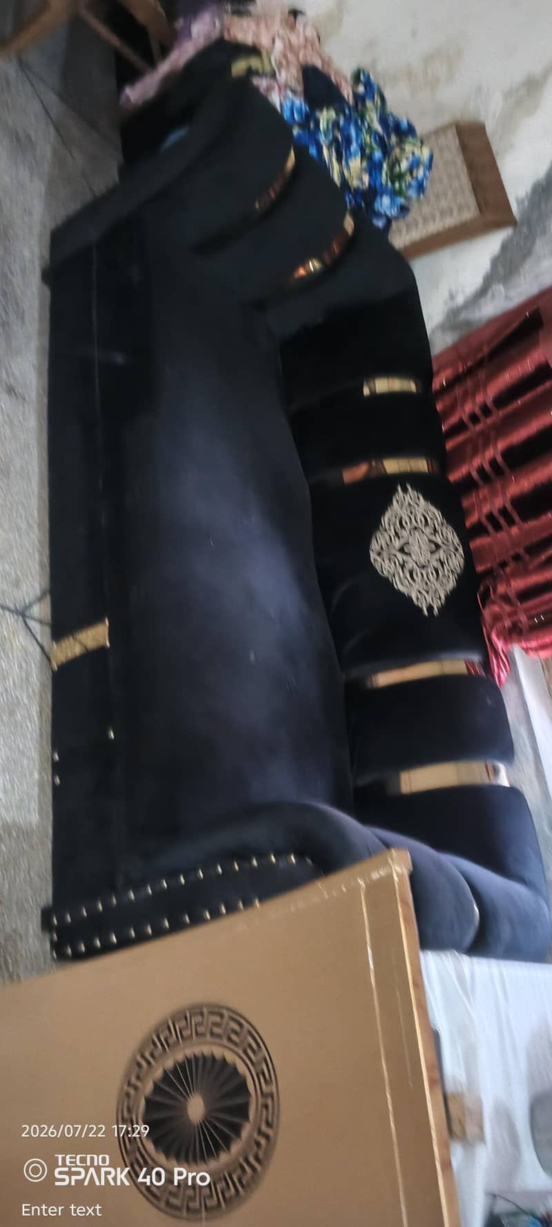 L shape sofa condition good 1