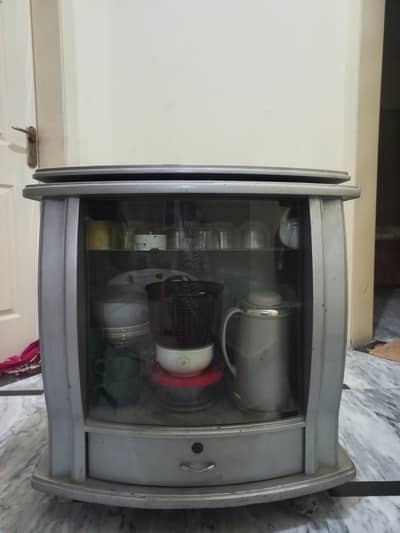 Silver colour TV trolley