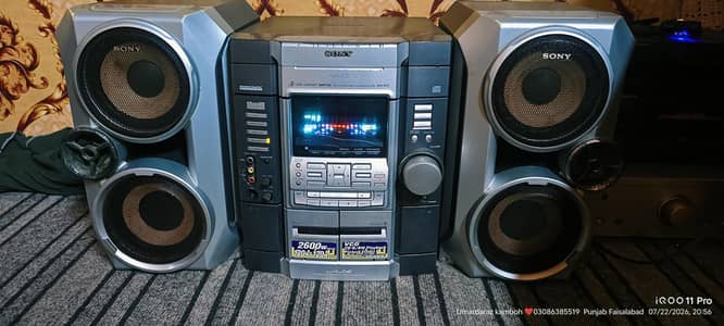 Sony HCD_RV5 Hi Fi component system 2600 pmpo watt with dual driver