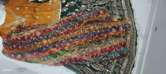 3 pc mehndi lehnga, wedding formal lehnga