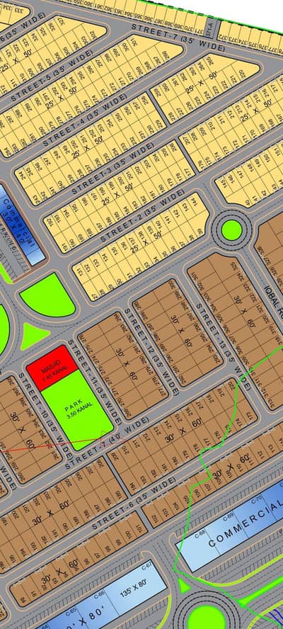  7.2 Marla Residential Plot for Sale – Spring North P3 – Plot #303