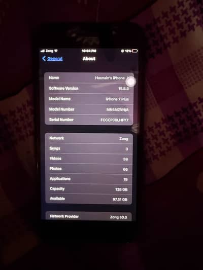 iPhone 7 Plus pta approved with box black colour