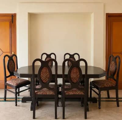 Dining table with 6 chairs for sale