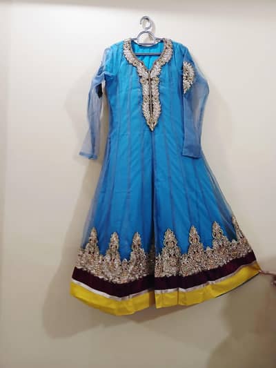 formal wear blur full net 3pc frock