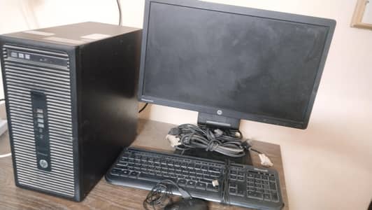 HP Core i5 4th Gen Desktop Set | 8GB RAM | 22" Monitor