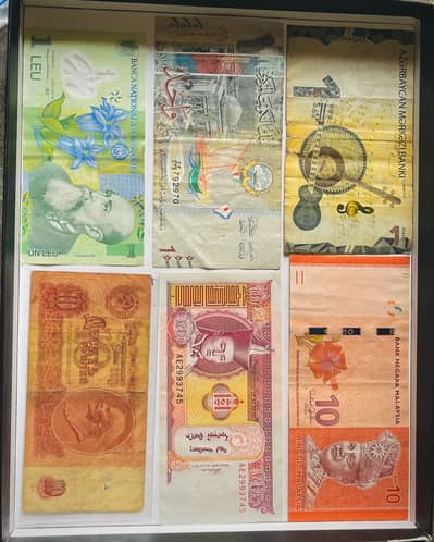 Different conterys notes