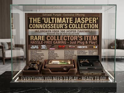 Xbox 360 Jasper Model (Jailbroken) - 256GB with 40+ Top Games & Box