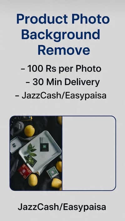 Product Photo Background Remove - 100 Rs - 30 Min Delivery