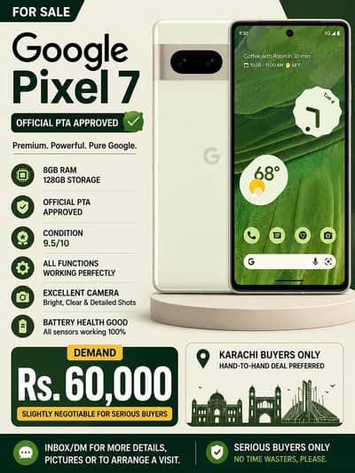 Google Pixel 7 | Official PTA Approved | 8GB/128GB