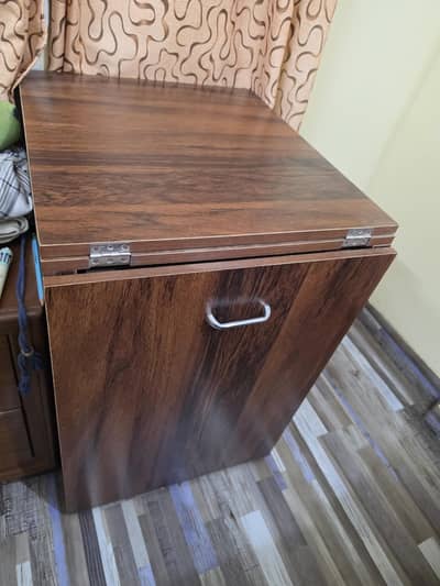 folding study table with storage and drawer