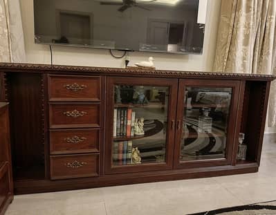 tv console solid wood