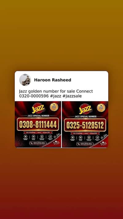 Jazz golden number Sale