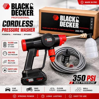 Cordless Pressure Washer Black and Decker washer