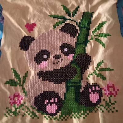 Beautiful panda scenery wall hanging